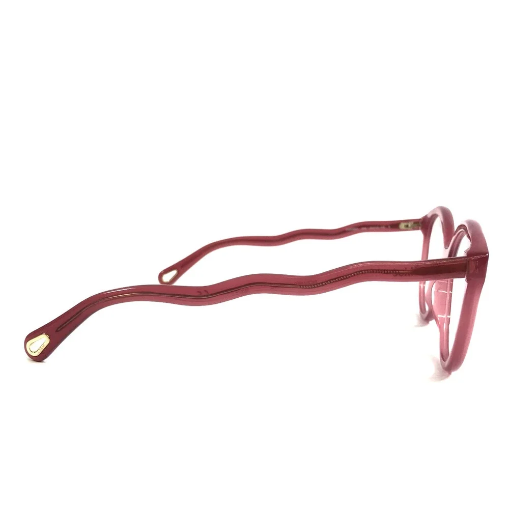 Chloe Eyeglasses Frames CH0089O 004 Opal Burgundy Cat Eye Full Rim 54-16-145